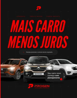 Campanha da Progen Consórcios no Instagram
